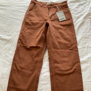 NWT Everlane straight leg crop in cocoa brown,  4